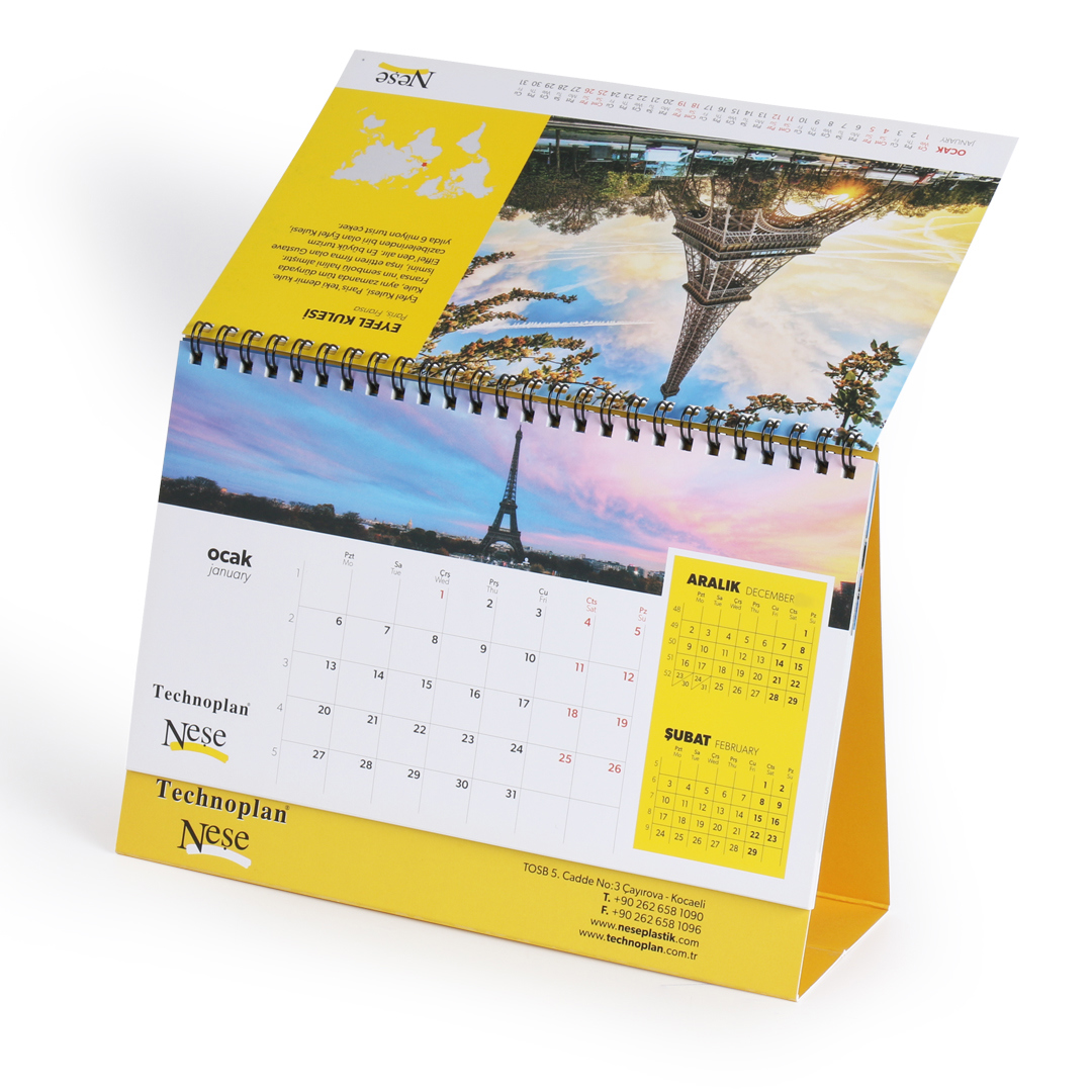 AMT-07 - 300 Gr. Kuşe Yapraklı Masa Takvimi