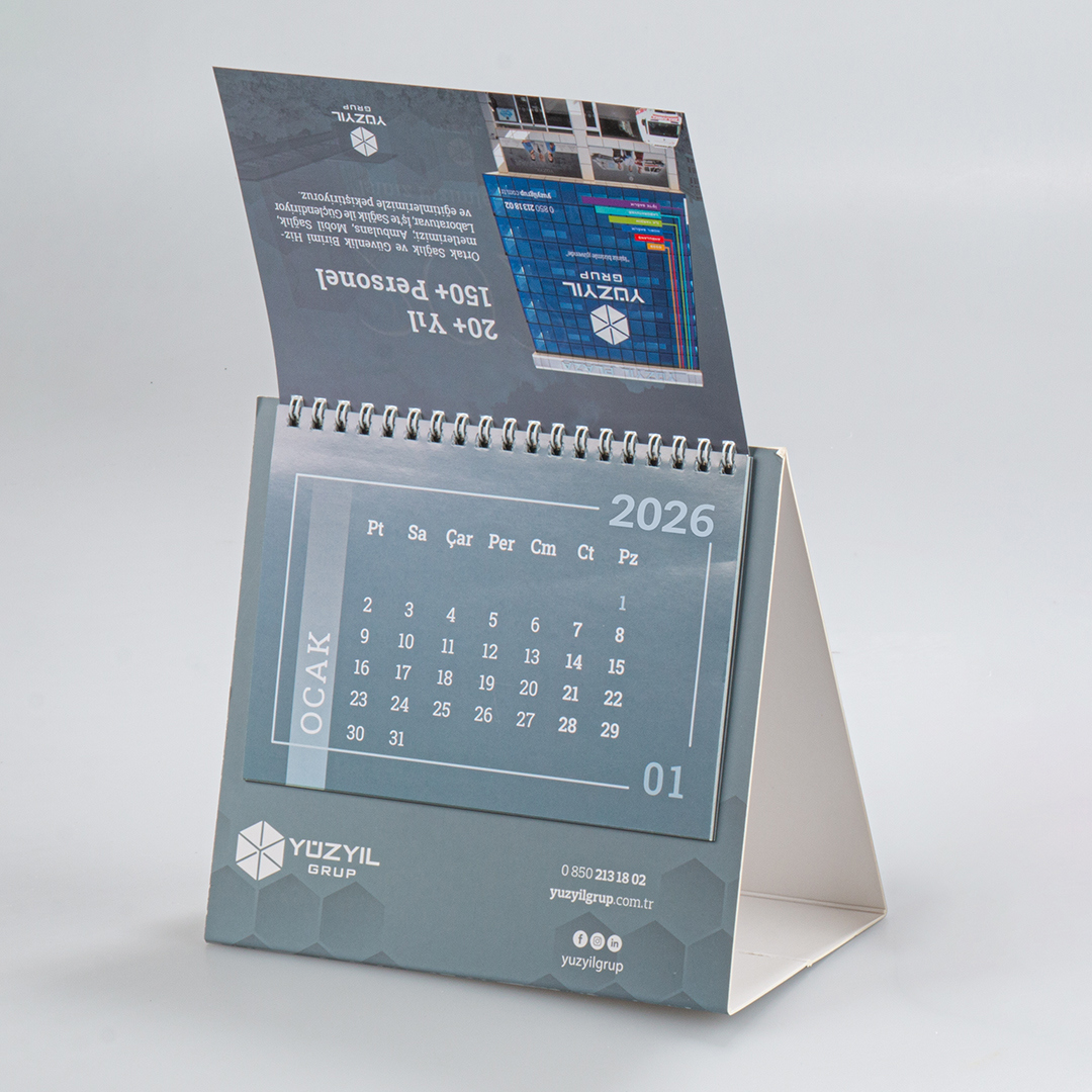 AMT-07 - 200 Gr. Kuşe Yapraklı Masa Takvimi