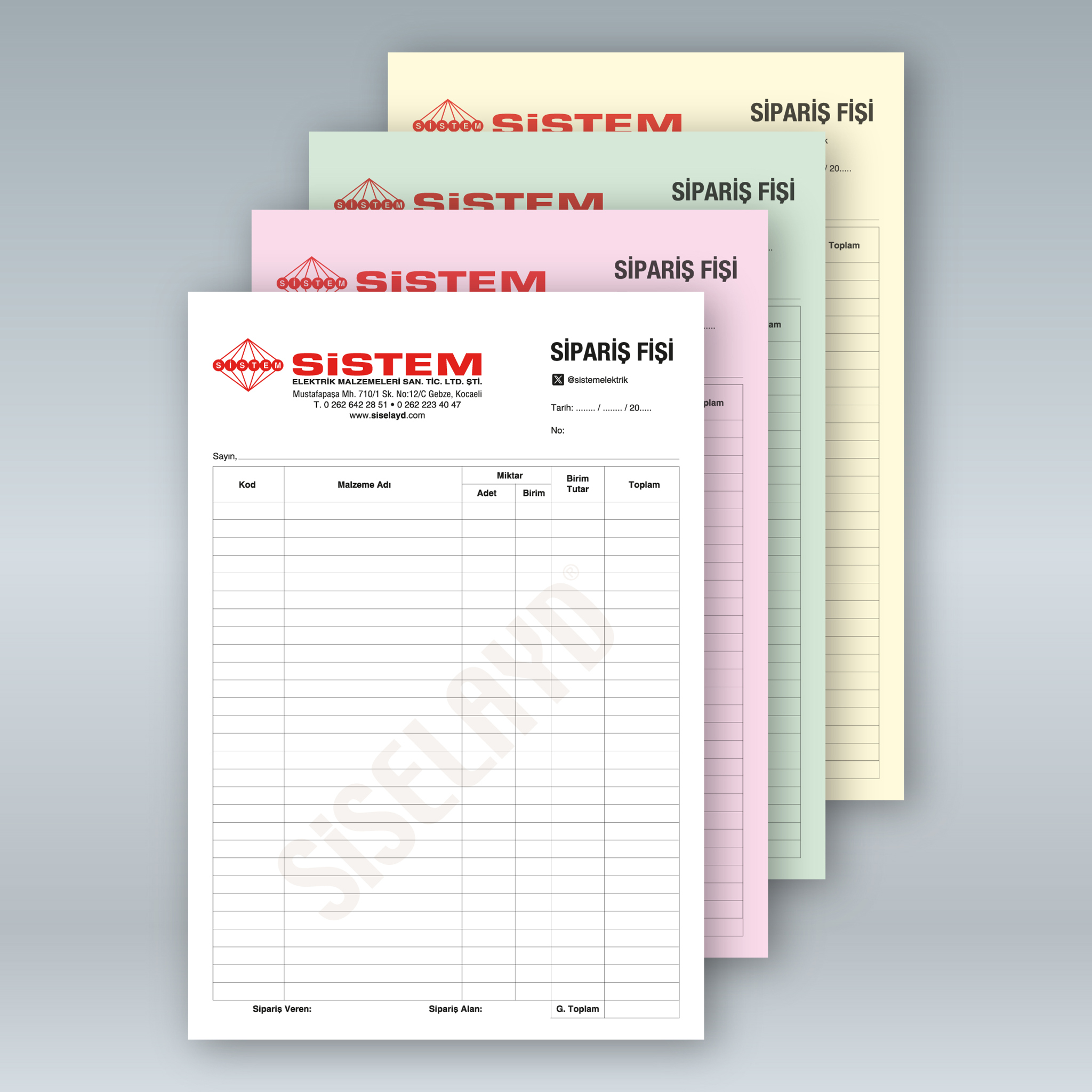 Ciltli - 4 Nüsha Zımbalı