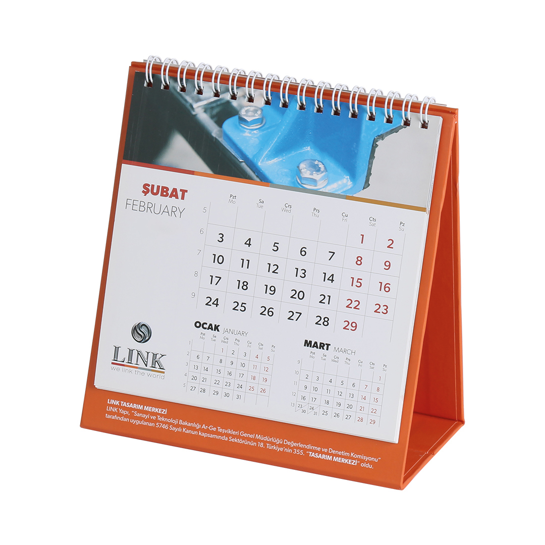 AMT-08 - 350 Gr. Kuşe Yapraklı Masa Takvimi